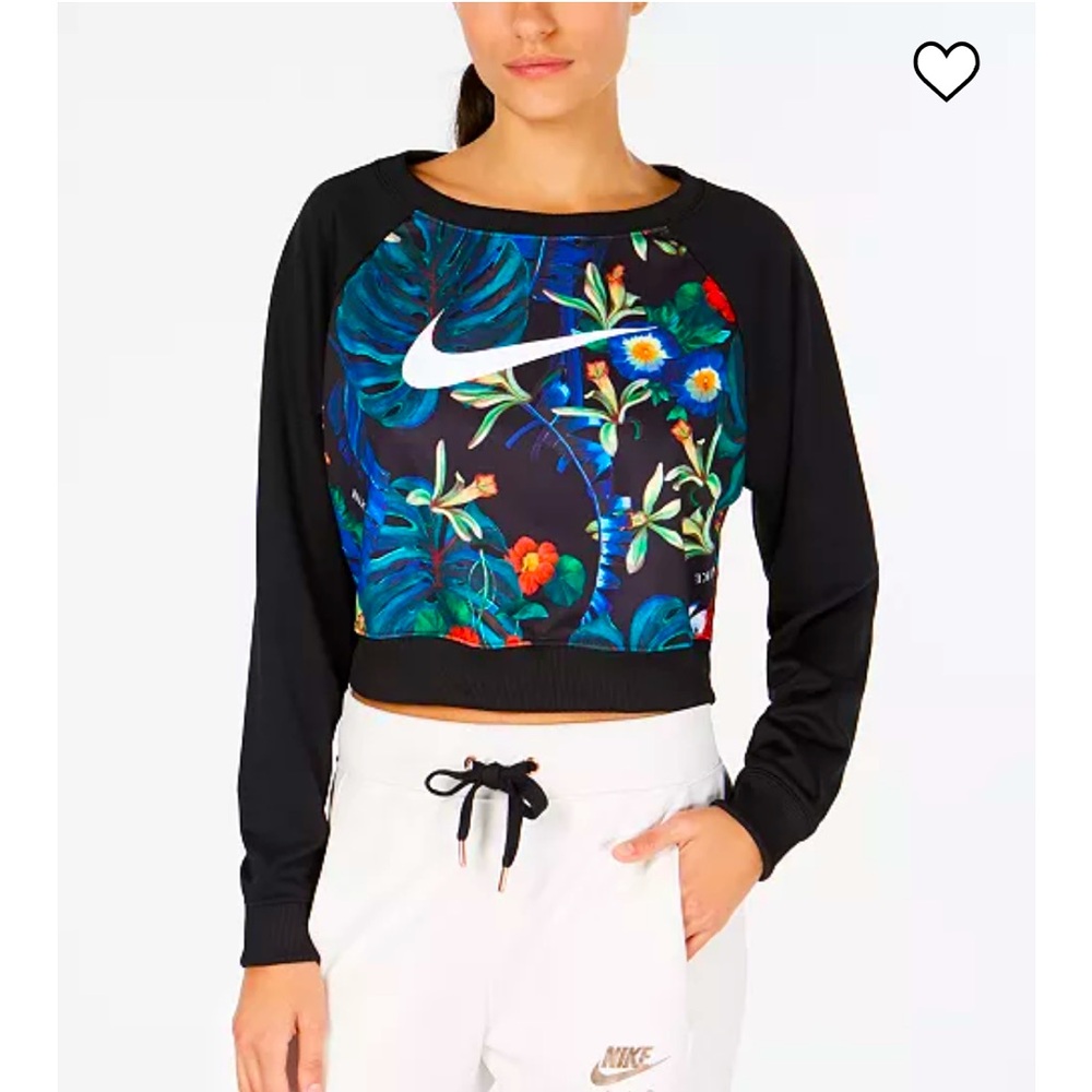 CLEARANCE Women’s Medium Nike Sportswear Ultra-Femme Floral Print Cropped Top - Picture 1 of 8